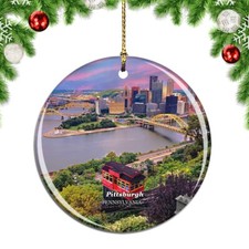 Pittsburgh City Architecture Pennsylvani Christmas ornament city travel souvenir