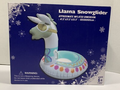 Llama Snowglider Inflatable Tube Winter Sled 1 Rider Snowtube Kids Ages 6+ NEW