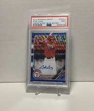 2019 Bowman Chrome 1st Draft Josh Jung Blue Wave Refractor Auto PSA 9