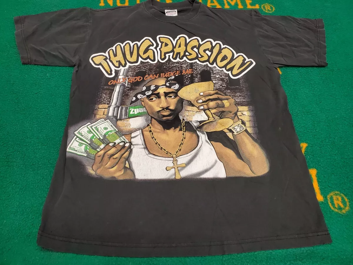 Vintage 2000s Tupac 2Pac Thug Passion Only God Can Judge Me Rap Tee Shirt