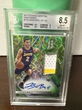 Lonzo Ball 2017 Spectra RPA Neon Green BGS 8.5 Auto 10