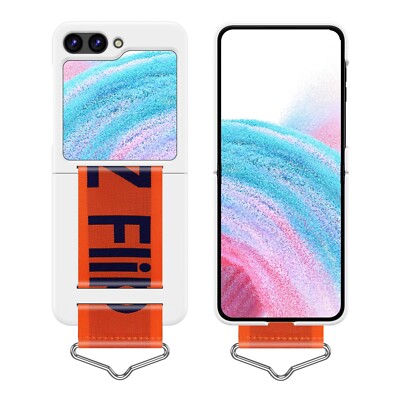 Matte Hand Strap Case For Samsung Galaxy Z Flip6 5 Foldable Belt Wristband Cover