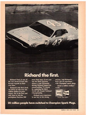 1972 Champion Spark Plugs Vintage Magazine Ad  Richard Petty   Richard The First