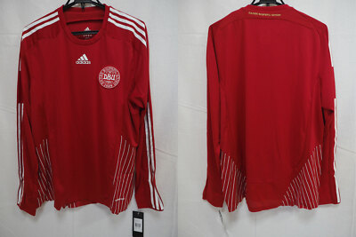adidas DBU 赤 長袖シャツ 2008-2009 Denmark DBU Player Jersey Shirt Home Formotion Adidas XL