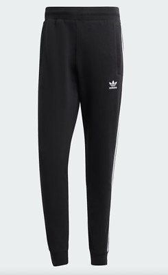 Adidas Originals Men's Black Adicolor 3-Stripes Fleece Jogger Pants IU2353 NWT