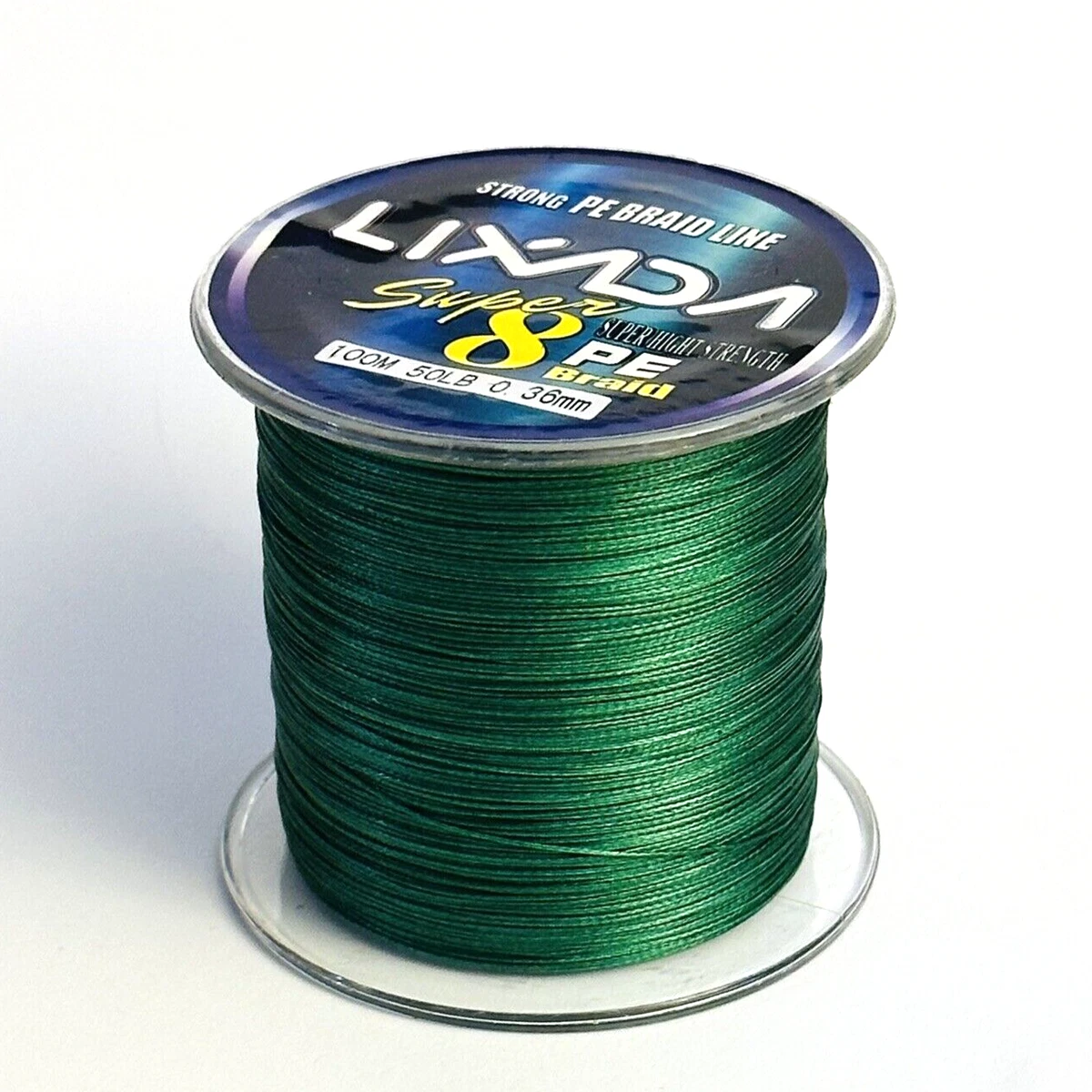 100m BRAIDED FISHING LINE GREEN 40 LB TEST .32mm Single Strand PE Braid  Super 8