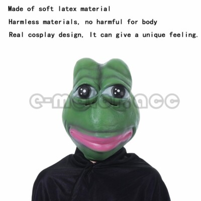 パック・フェイスマスク PEPE Cosplay Funny Halloween Mask Animal Frog Eye Head Full Face Party