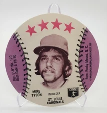 Rare 1976 Mike Tyson Orbaker’s MSA Disc St. Louis Cardinals Low Grade 