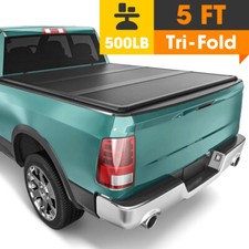 5ft Tri-fold Fiberglass Hard Truck Bed Tonneau Cover For 2016-2026 Toyota Tacoma