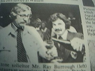 ephemera 1977 kent bild ray burrough francis pataky beaujolais nouveau