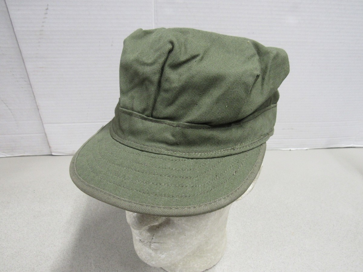 WW2 Era US HBT Herringbone Twill Hat Cap Short Bill Medium UK