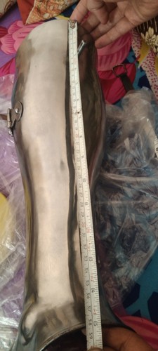 Greaves anatómicas formas reales, protección completa correas históricas precisas - Imagen 9 de 12