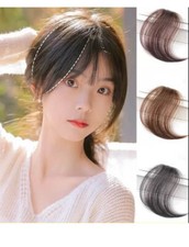 2pcs x100 Human Hair Clip in Filler Seamless Side Fringe Bangs Hair Volume