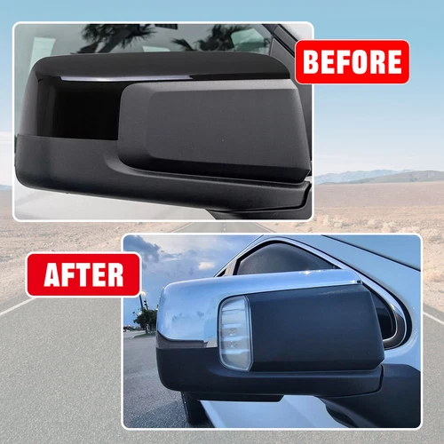 Rearview Mirror Cover Caps For Chevy Silverado for GMC Sierra 1500 2019-2024 DP