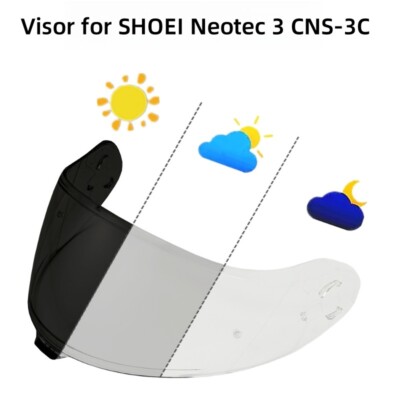 Photochromic Visor For SHOEI Neotec 3 CNS-3C Motorcycle Face Shield Lens Glass