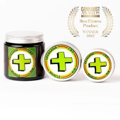 CBD BRISTOL Savasana CBD Muscle Rub, Best Fitness Product. 300mg, 500mg & 1200mg