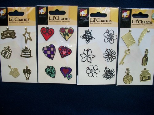 Lot of 8 pkgs ATD American Traditional Designs LIL' CHARMS Embellishments Misc - Picture 3 of 3