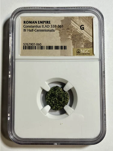 Ancient Roman Coin Constantius II 337-361 BI Half-Centenionalis NGC Graded G