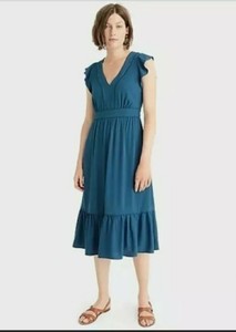 j crew point sur flutter sleeve dress