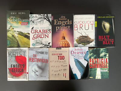 Paket 2: 10x Thriller Krimi - Krist Fey Berg Deaver Cornwell Hughes French u.a.