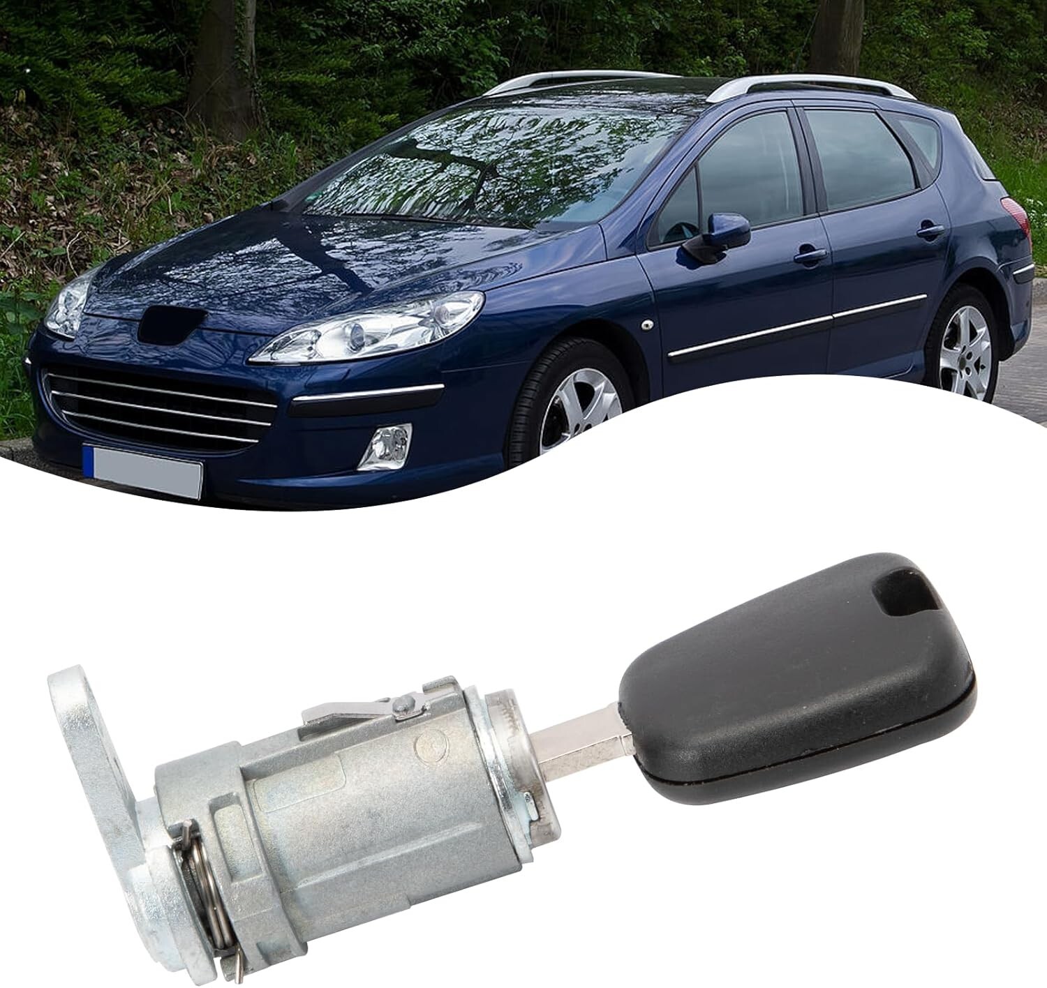 Barillet serrure porte avant gauche Peugeot 407 cylindre mécanique de portière 307