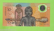 #D166.   1988   REISSUED  $10 POLYMER BANKNOTE  #AB 11601095