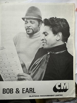 BOB AND EARL - AMERICAN SOUL SINGERS - PROMO SHEET