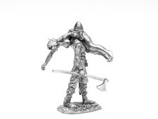 Tin 54mm Vikings. Viking with prey 1:32 Scale Historical Miniature Handmade