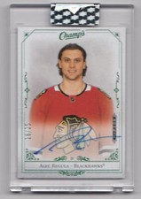 2020-21 UD Clear Cut Champ's Green Signature Alec Regula RC Auto /25 Chicago