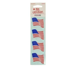 Mrs. Grossmans Stickers American Flag Design 3 Sheets Acid-Free Stickers