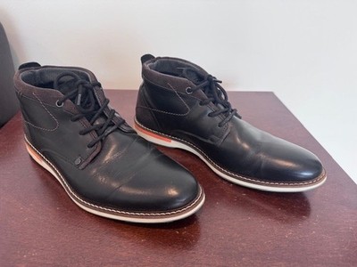 Bull Boxer Men s Black Leather Chukka Dress Shoes Boots Lace Up Size 10 US EU 43