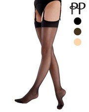 Pretty Polly Gloss Stockings Ladies 10 Denier Sheer Over Knee Stocking Hosiery