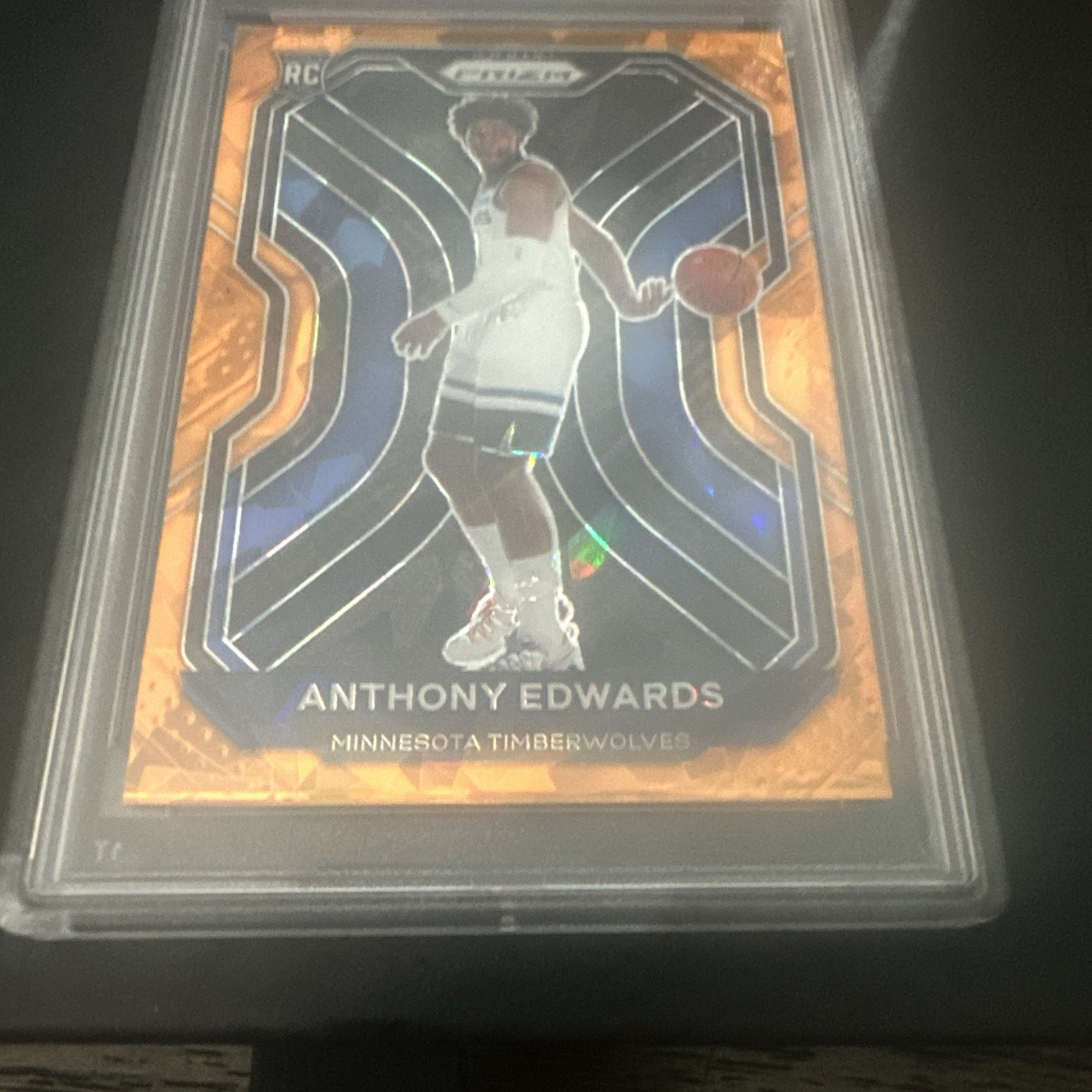 2020-21 Panini Prizm - Anthony Edwards #258 Orange Ice Prizm (RC) PSA 10 Rookie view 5