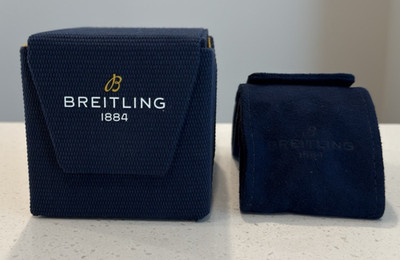 EMPTY Genuine Breitling Collapsible Fabric Watch Box W Suede Case & Insert EUC
