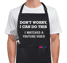 Funny Apron for Men Women 100 Cotton Don't Worry I Can Do This Adjustable Bi...