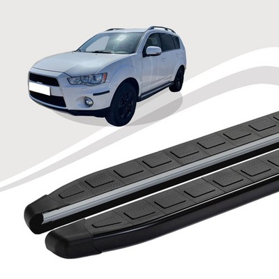 Trittbretter passend für Mitsubishi Outlander ab Baujahr 01/2010 DOLU Schwarz AB