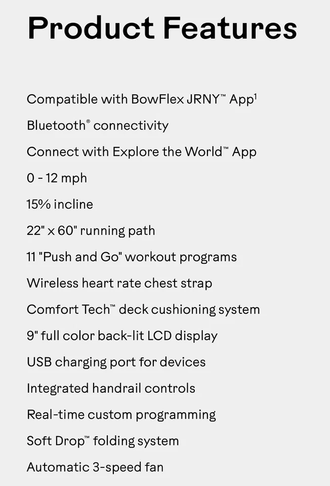 Bowflex - Cinta de Correr BXT216 - Gris 11 Programa Nuevo  Foto 2 de 3