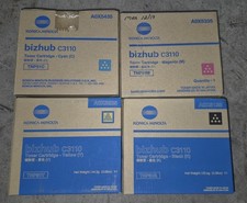 Genuine Set of 4 Konica Minolta TNP51 A0X5135/235/335/435 CMYK Toners BIzhub