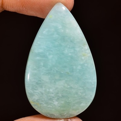 Natural Amazonite Pear Shape Cabochon Loose Gemstone 43.5 Ct. 39X24X6 mm A-15965