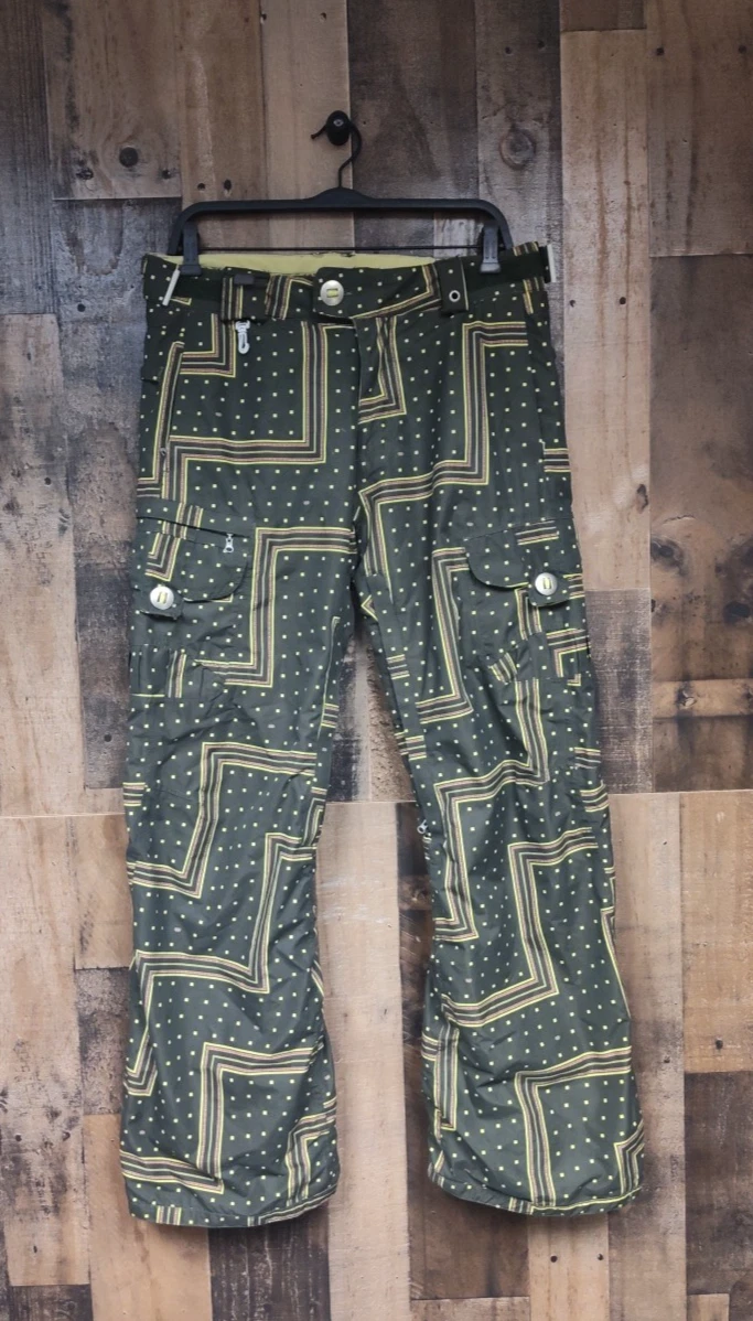 686 Smarty Snow Pants Womens M Olive Ski Snowboard Waterproof