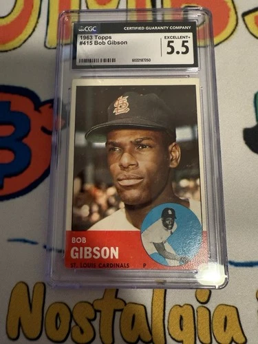 1963 Topps #415 Bob Gibson St. Louis Cardinals CSG Graded 5.5