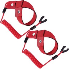 Jet ski engine stop safety lanyard tether cord