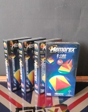 4x Memorex E-180 Super High Quality VHS Blank Video Cassettes | New & Sealed! 