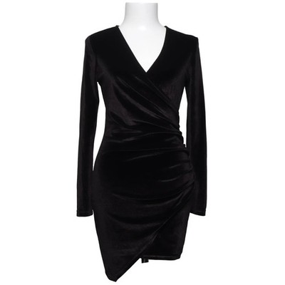 Shein, Cocktailkleid, Größe: 34, Schwarz, Elasthan/Polyester, Einfarbig #qjz