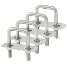 4 Sets M6 Square U Bolts 1 Inch Wide 304 Stainless Steel U-bolts With Frame Pla 4 Sets M6 Square U Bolts 1 Inch Wide 304 Stainless Steel U-bolts With Frame Pla