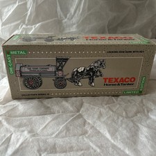 Vintage 1991 Ertl Texaco Horse And Tanker Bank Die-cast Collectable Mint In Box