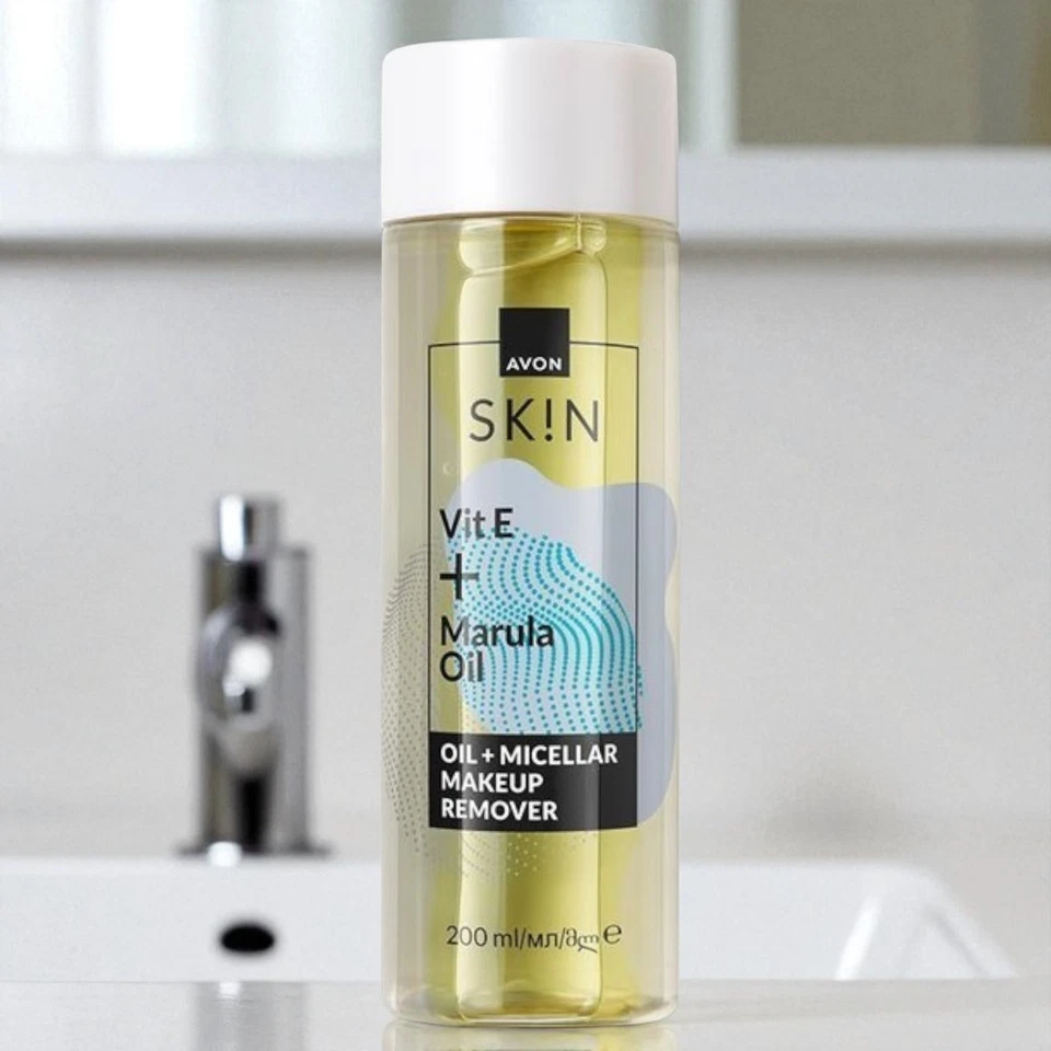 Avon SKIN Öl Mizellen Makeup Entferner Remover Marula Öl Top Pflege  abschminken - Bild 4 von 4