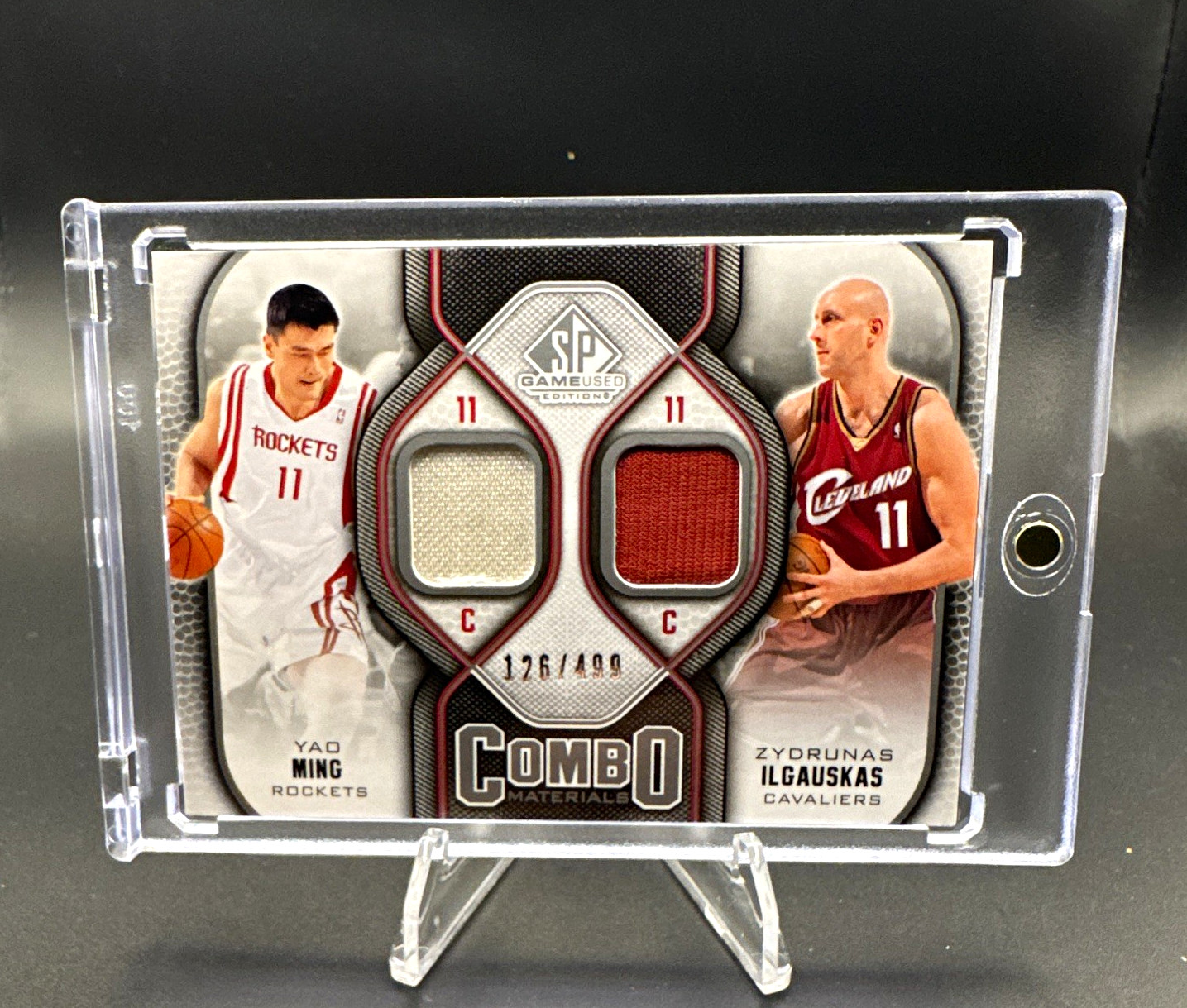 Upper Deck 2008-09 NBA SP Game Used Combo Materials CM-YI Yao/Ilgauskas 126/499