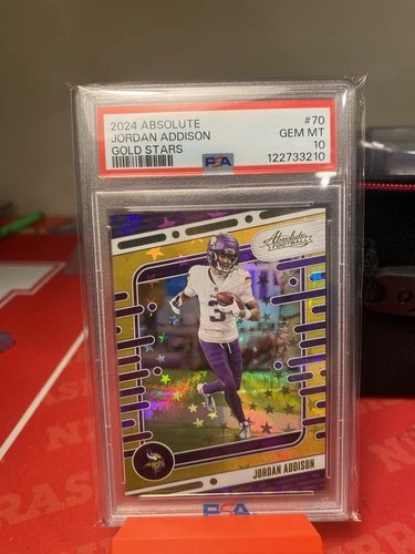2024 Panini Absolute Football Gold Stars Jordan Addison #70 PSA 10