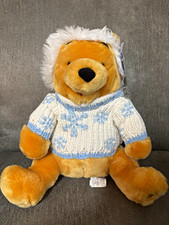 Disney Store Exclusive Winnie The Pooh Winter Snowflake Sweater 12" Plush New